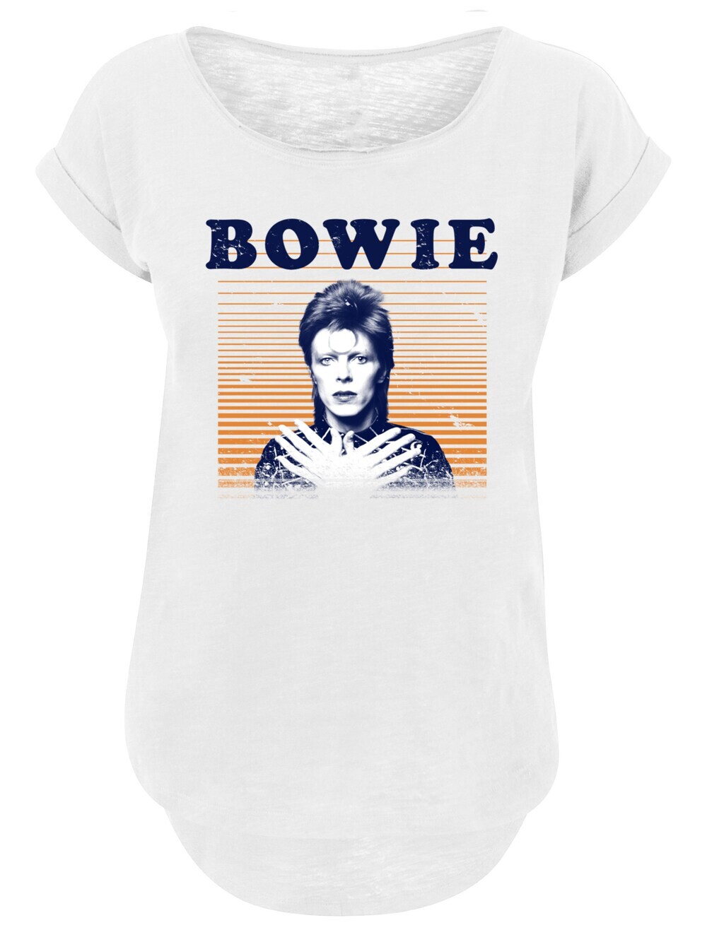 

Рубашка F4NT4STIC David Bowie Orange Stripes, белый