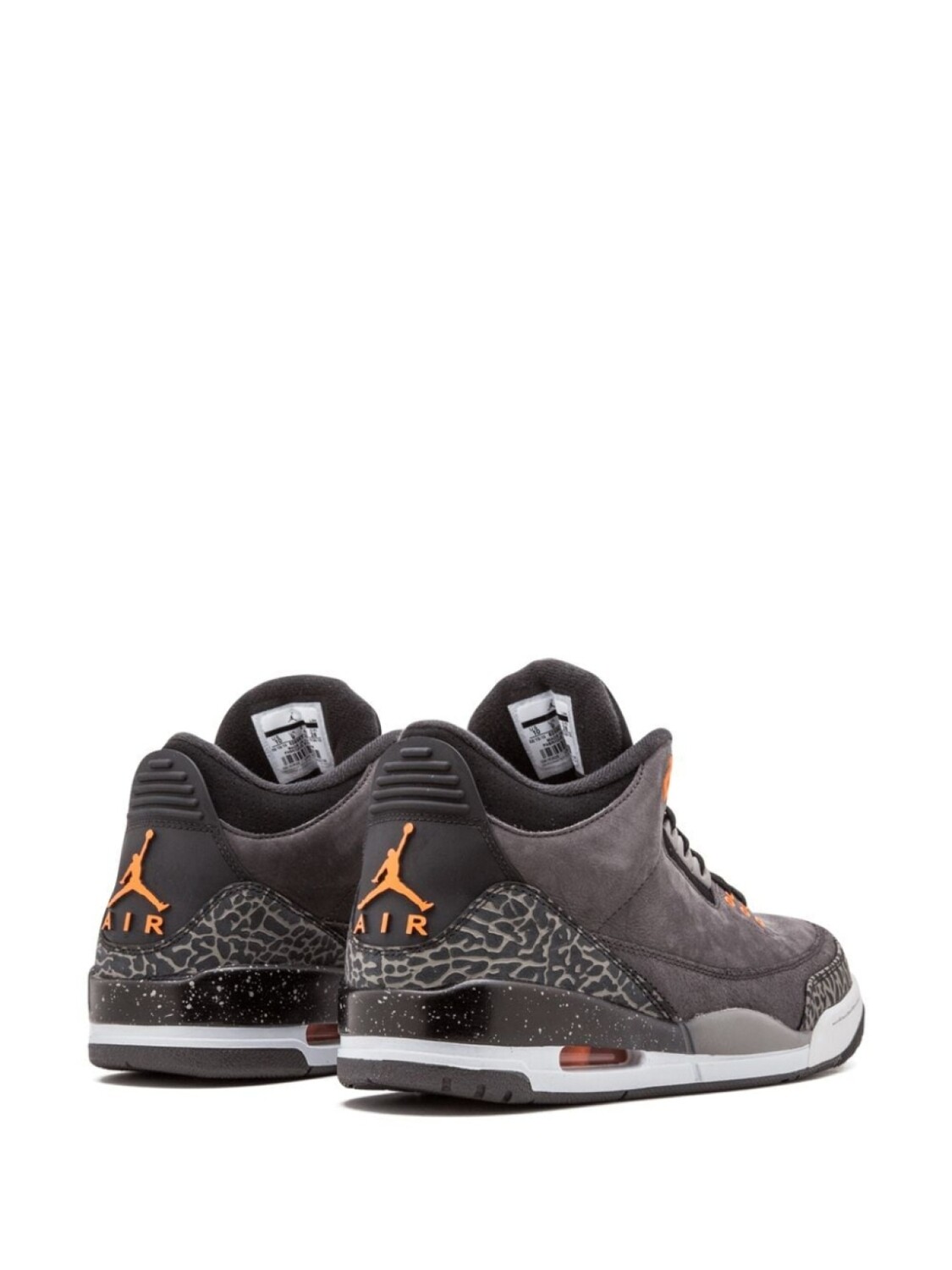 Кроссовки Jordan Air Jordan 3 Retro, серый/оранжевый — фото 3