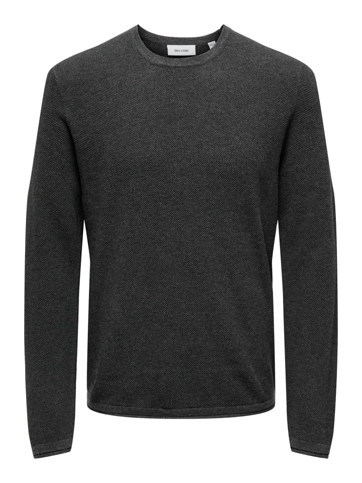 

Свитер ONLY & SONS, темно-серый меланж