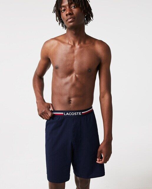 

Пижамные шорты с трехцветной талией Lacoste, темно-синий