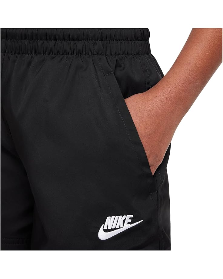Шорты Nike Kids Sportswear Club 4.5" Woven Shorts, черный/белый — фото 3