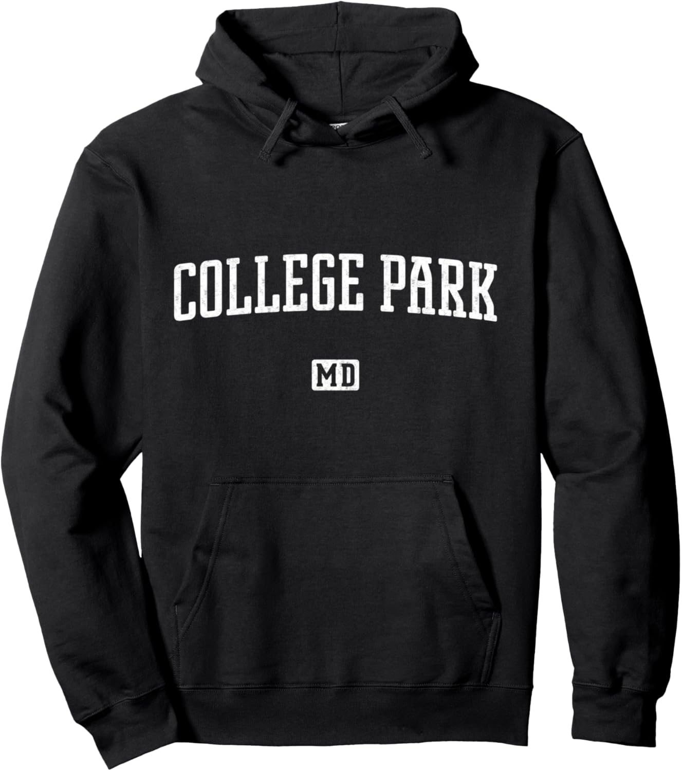 

Колледж-Парк, Мэриленд, винтажная толстовка College Park Apparel Co, черный