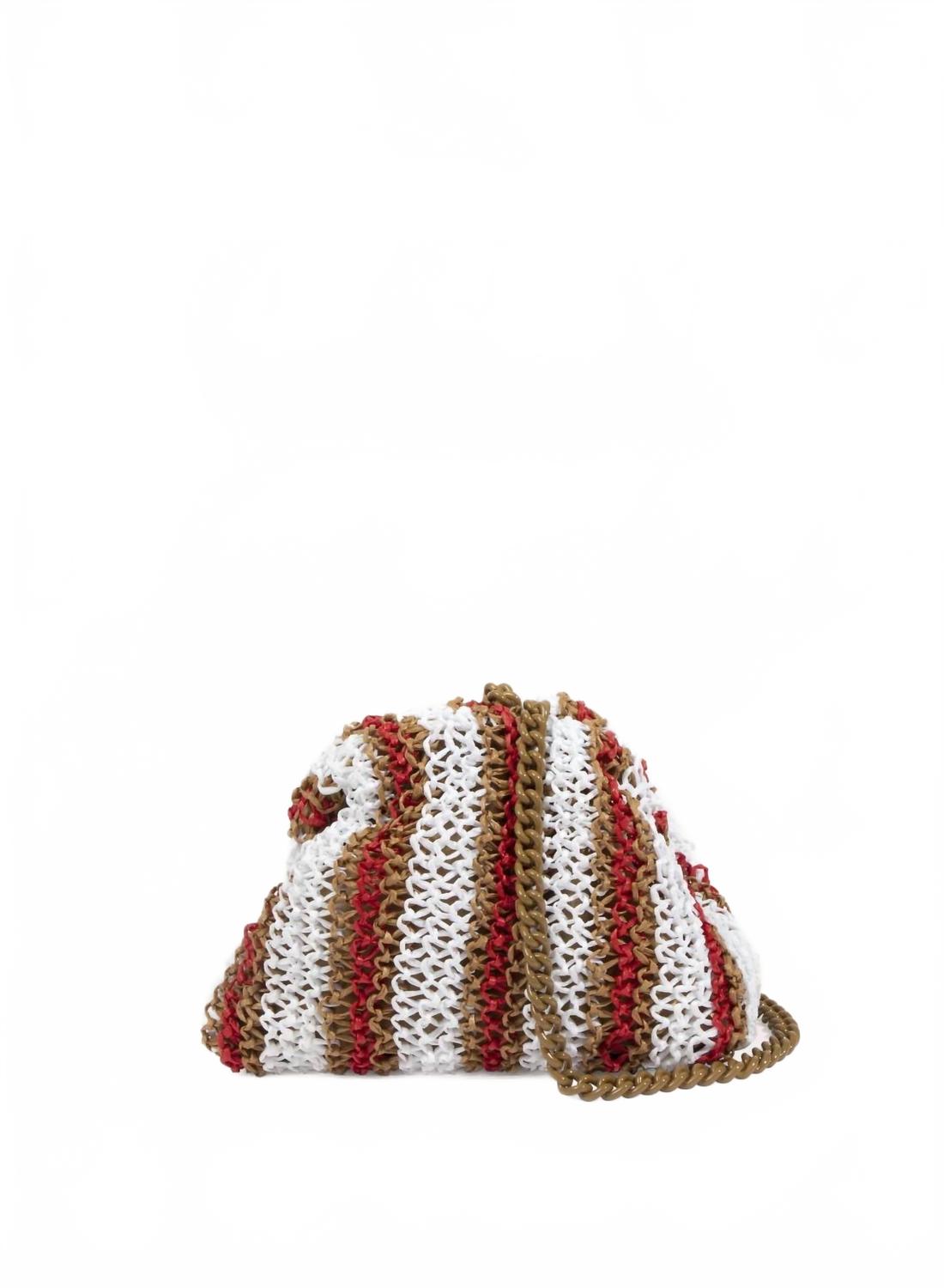 

Maria La Rosa Женская мини-сумка Bucaneve в полоску белого цвета