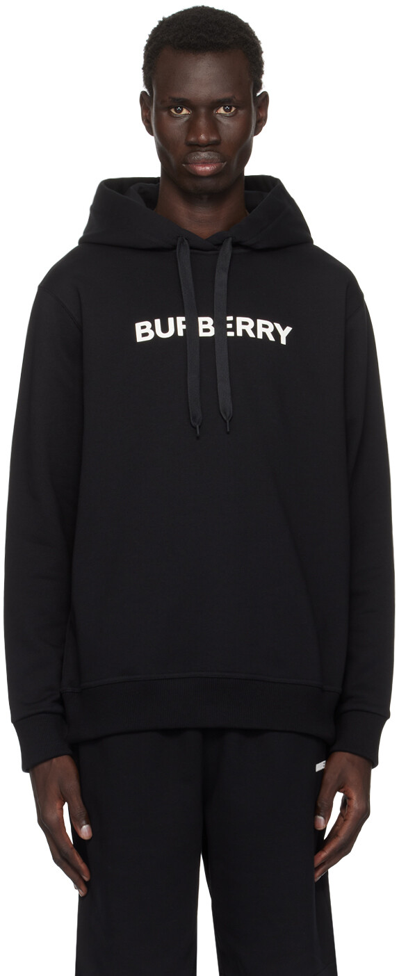 

Хлопковая толстовка с логотипом Burberry, черный