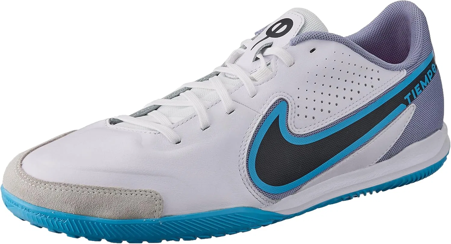Женские кроссовки Nike Tiempo Legend 9 Academy IC, White, Black, Balt Blue, Pink Explosion