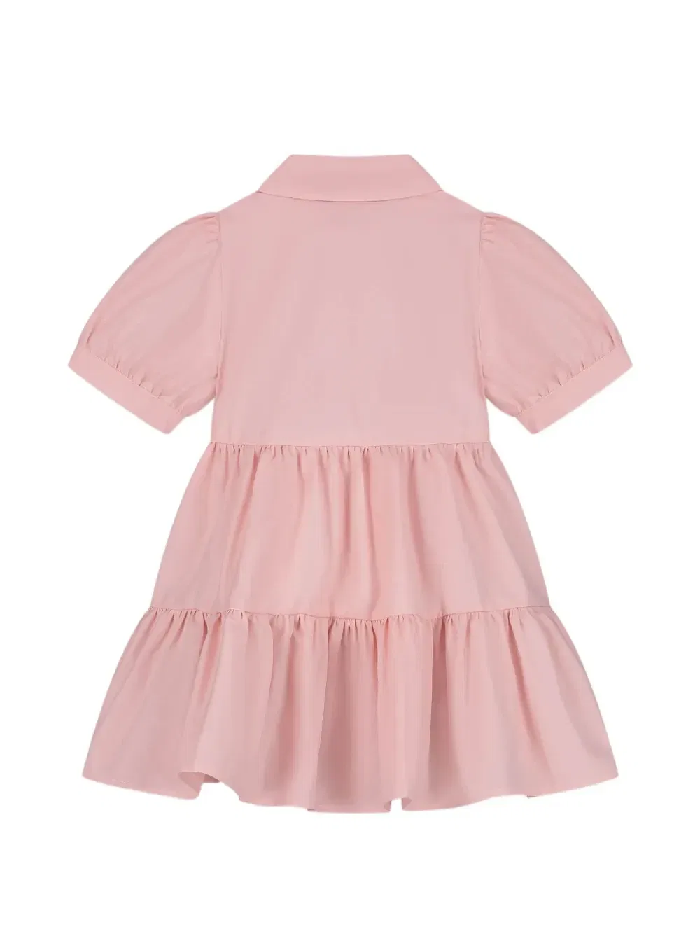 Ярусное платье с аппликацией Fendi Kids, розовый — фото 2