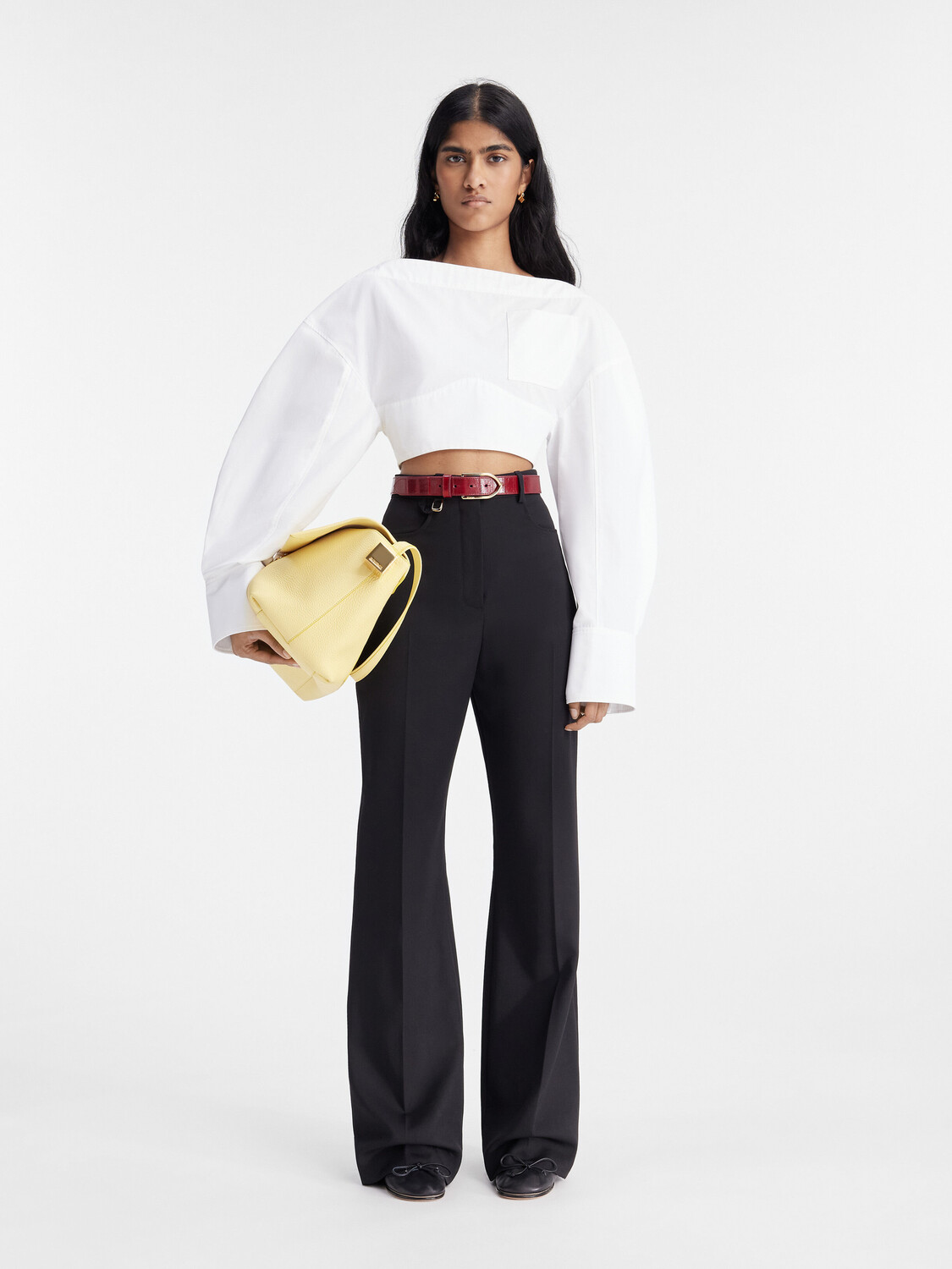 

Расклешенные брюки с высокой талией JACQUEMUS The Sauge pants, черный