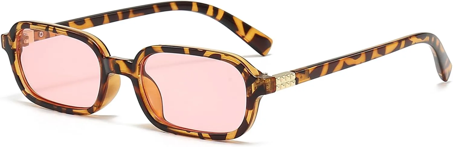 

Солнцезащитные очки ADE WU прямоугольной формы для женщин. Милые винтажные модные очки в стиле 90-х. Маленькие прямоугольные солнцезащитные очки, Tortoiseshell/Pink