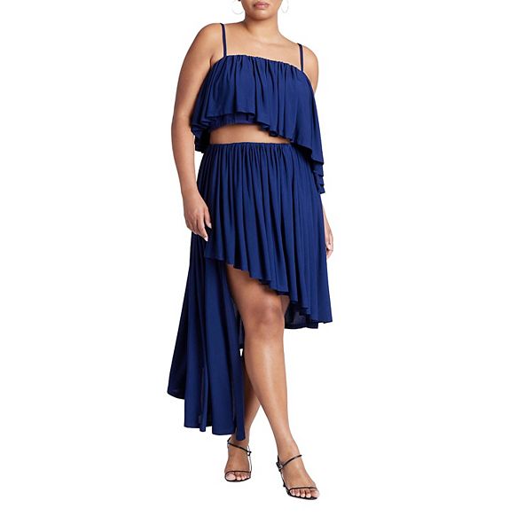 

Юбка асимметричная каскадная plus size Eloquii