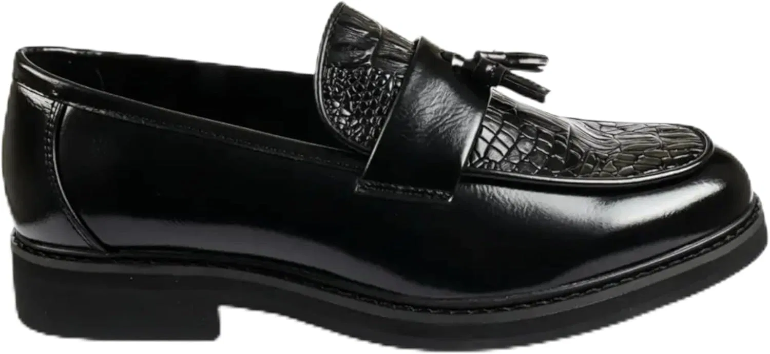 Лоферы из искусственной кожи с кисточками Dolcetto, черный Infinity Leather