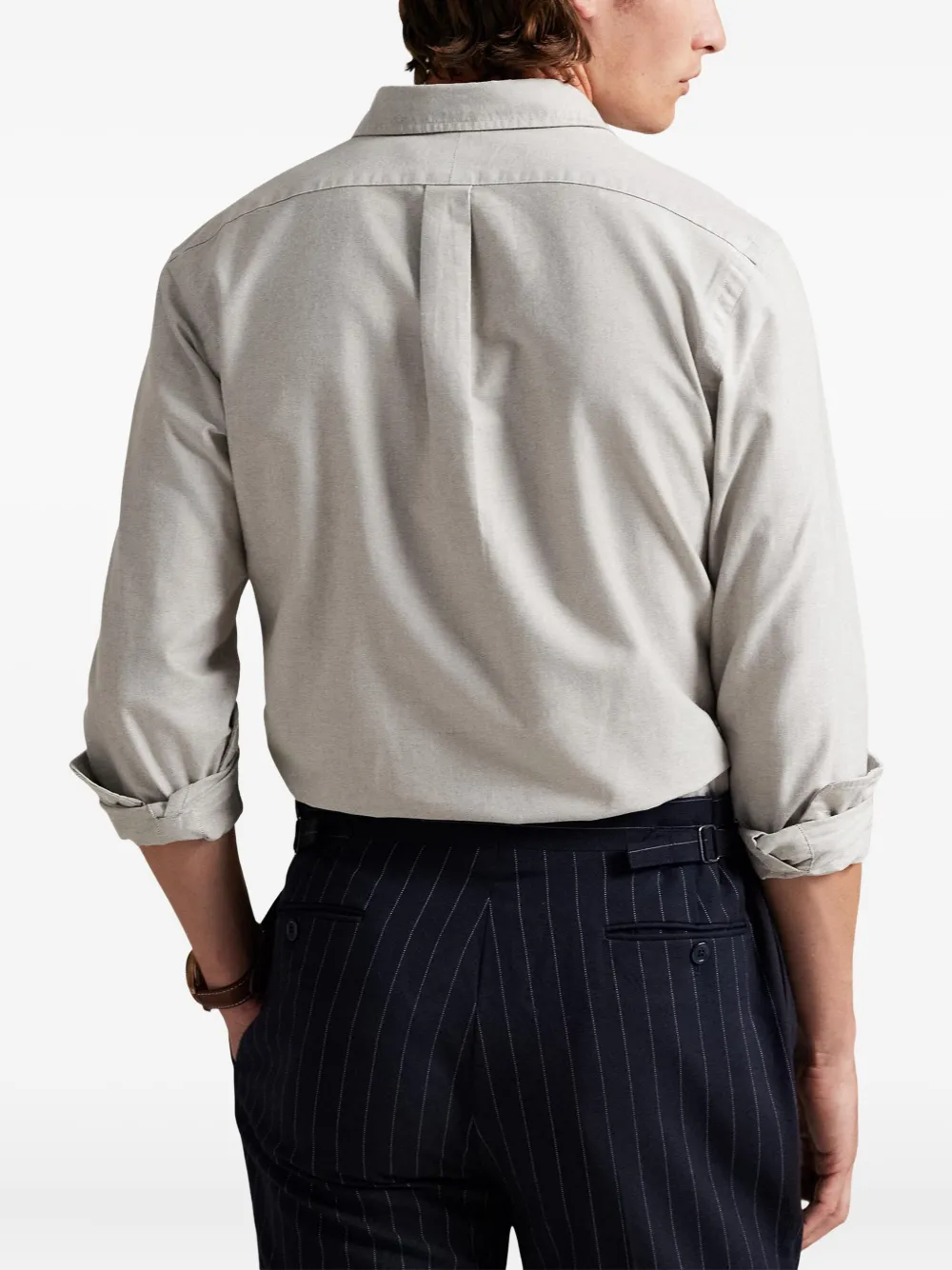 Рубашка из хлопка с длинными рукавами POLO RALPH LAUREN, нейтральный — фото 4