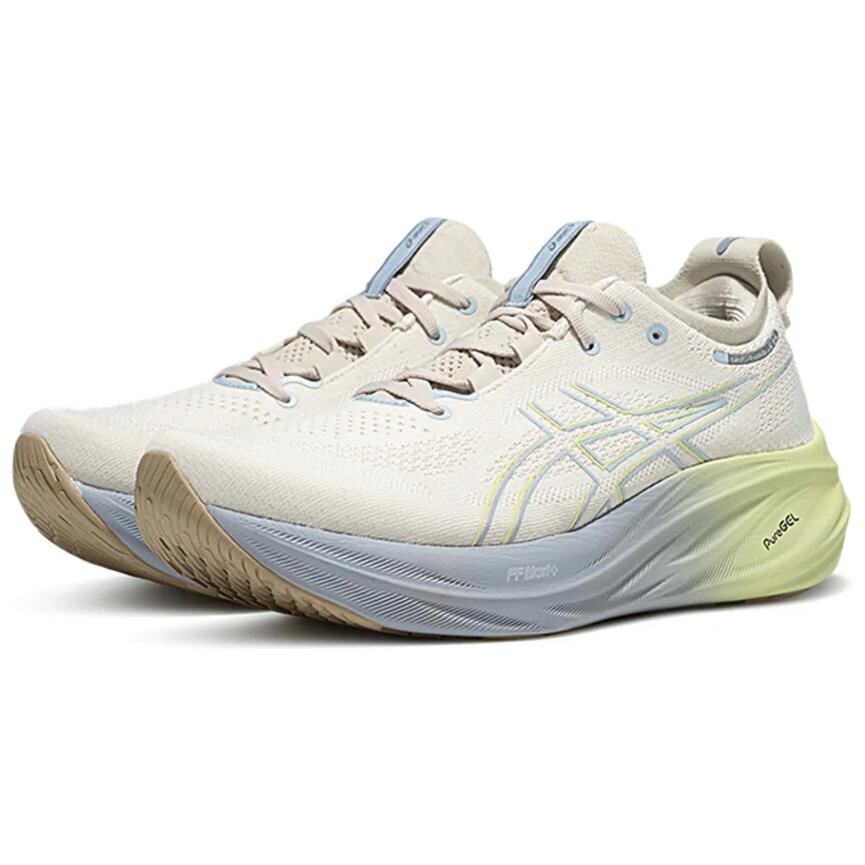 Кроссовки мужские GEL-NIMBUS 26 с низким верхом бежево-синие Asics — фото 3