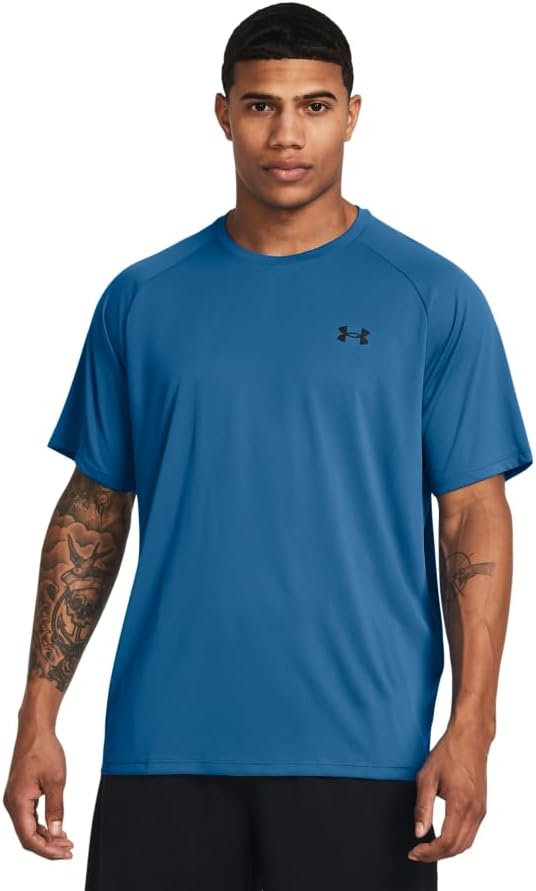 

Футболка Under Armour Men's Tech 2.0, (406) Photon Blue/Black, Черный, Футболка Under Armour Men's Tech 2.0, (406) Photon Blue/Black
