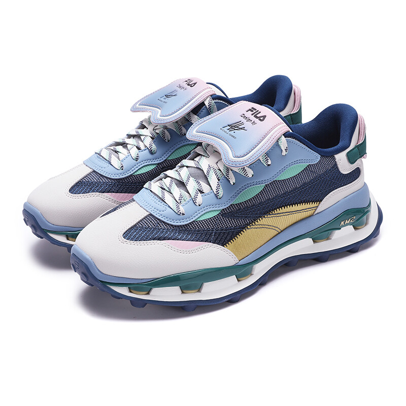 Кроссовки FILA KM2 Lifestyle Shoes Men Low-top Sapphire/White Agate Gray, белый — фото 3