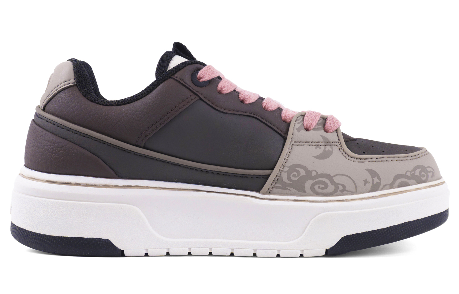 MLB Chunky Liner Abrasion Resistant Height Increasing Low top Skateboard Shoes Unisex Pink Brown — фото 3