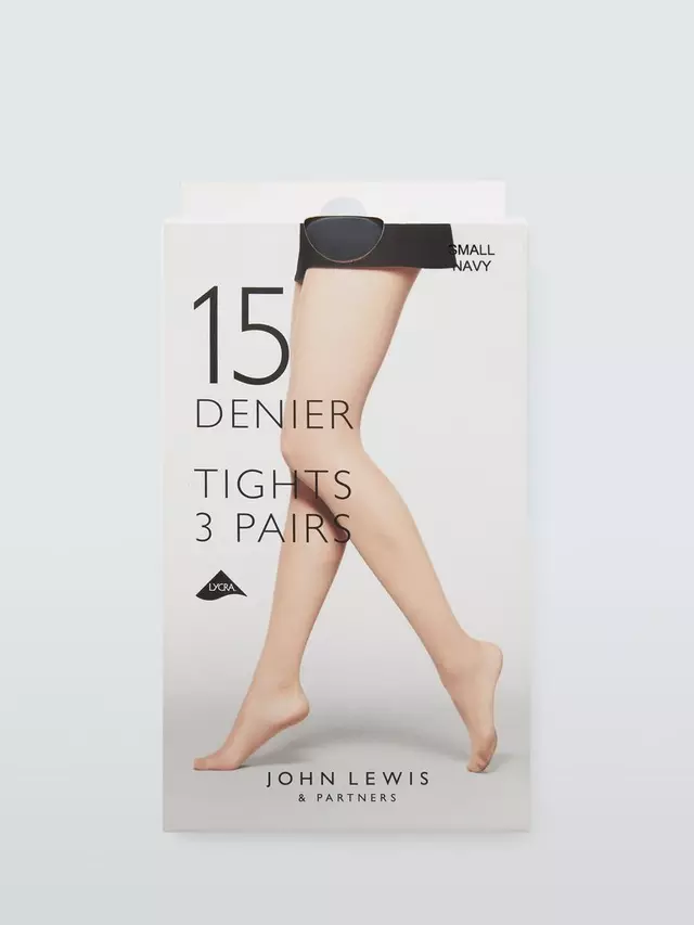 

Тайтсы John Lewis 15 Denier Everyday Sheer 3 шт, темно-синий