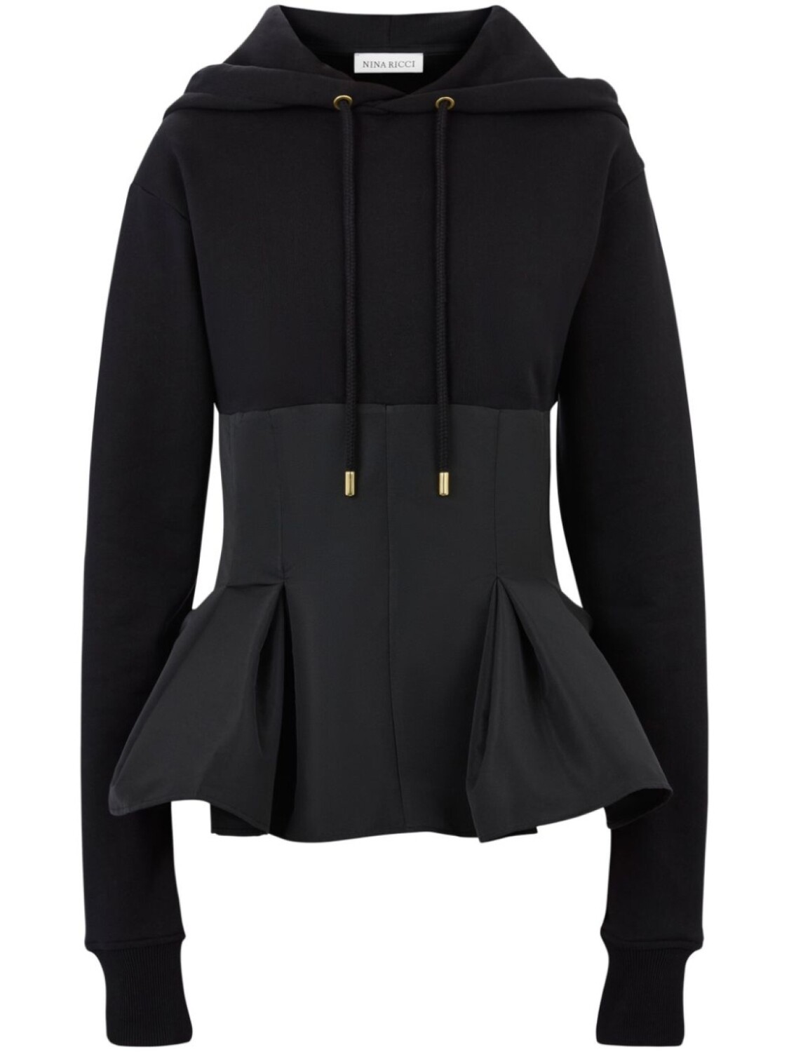 

Худи с баской Nina Ricci, черный