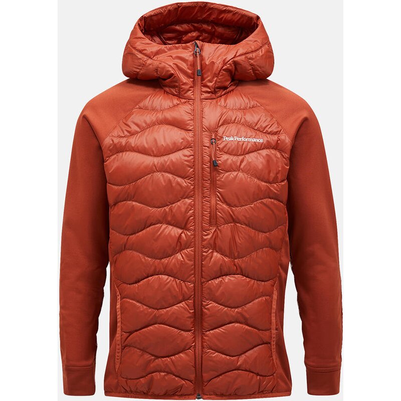 

Куртка м гелиевый пух гибридный капюшон- Peak Performance, цвет spiced