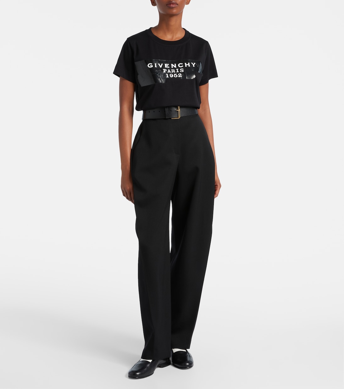 Футболка из хлопкового джерси с потертостями и принтом Givenchy, черный — фото 2