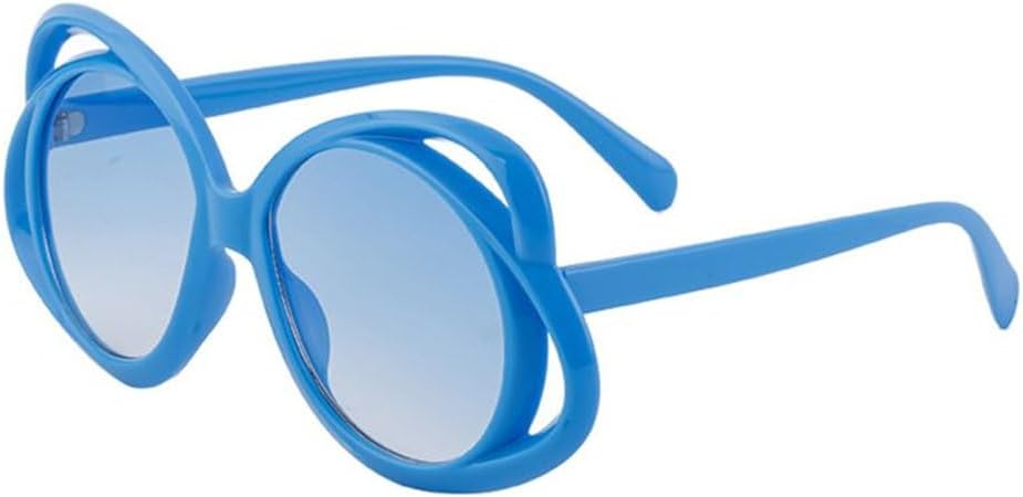 

Большие круглые солнцезащитные очки в стиле стимпанк для женщин, роскошные тренды, панк-солнцезащитные очки для мужчин, винтажные многоугольные солнцезащитные очки TYUVIVO, C4 Blue