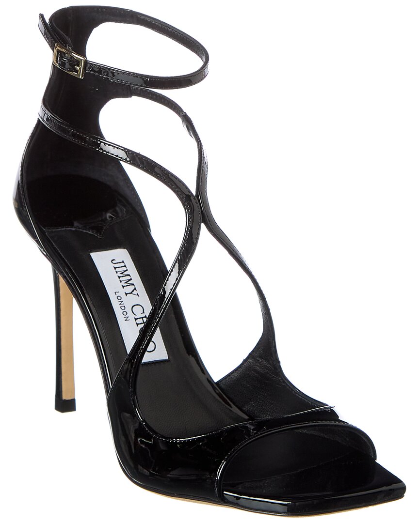 Jimmy Choo Azia 95 Patent Sandal, черный