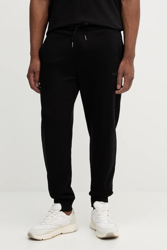 

Хлопковые спортивные брюки Armani Exchange, черный