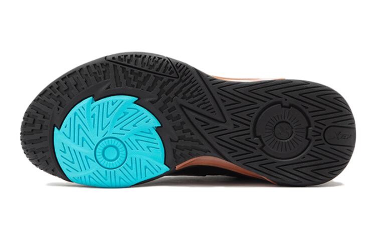 Детские баскетбольные кроссовки GS Mid-top черные/зеленые/синие Xtep — фото 4