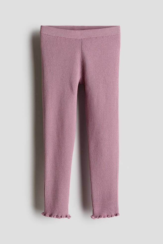 

Леггинсы рельефной вязки H&M, розовый