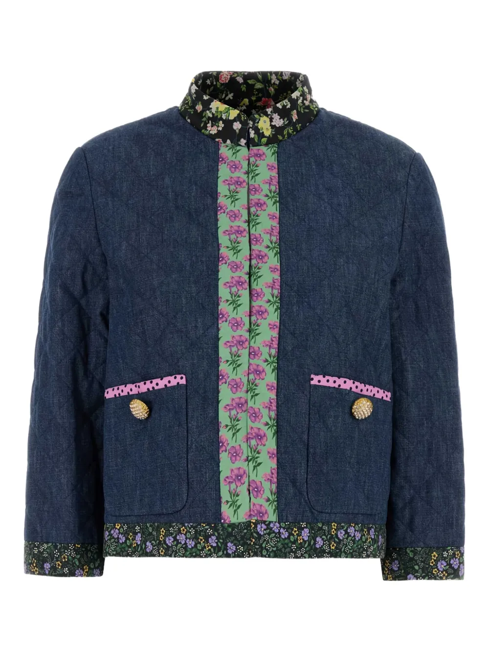 

Стеганая джинсовая куртка Valentino Garavani, синий