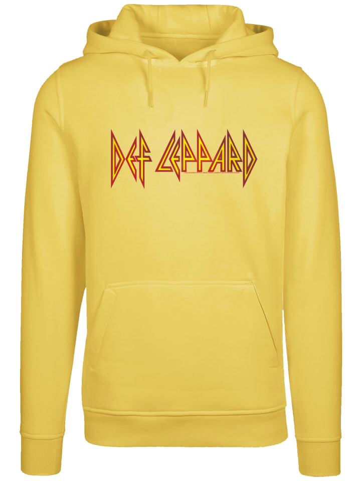 

Пуловер F4NT4STIC Hoodie Def Leppard Shatter Logo, цвет taxi yellow