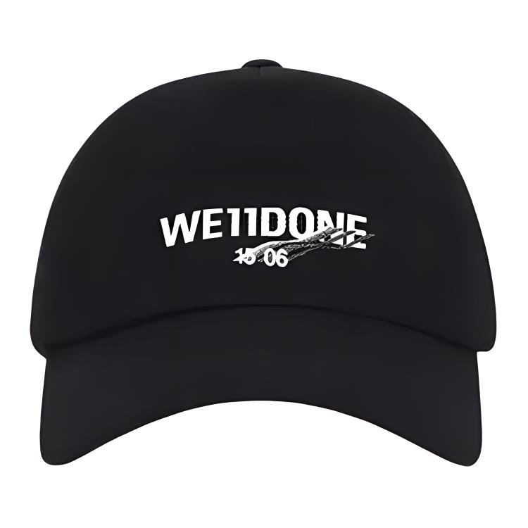

WE11DONE Бейсболка из хлопка с логотипом, Black
