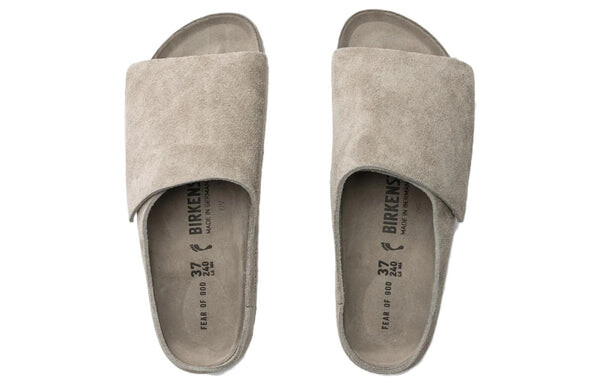 Тапочки x fear of god los feliz suede leather sandals 'taupe' Birkenstock, бежевый — фото 4