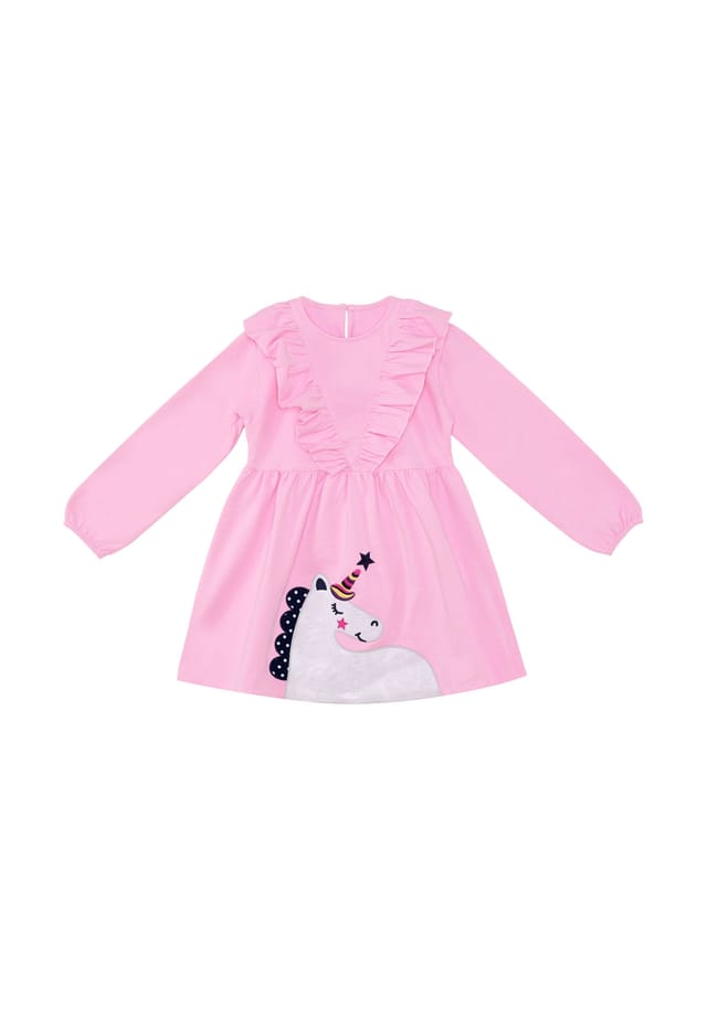 

Платье-Единорог с блестками Denokids, розовый