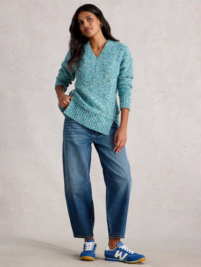 

Свитер с V-образным вырезом Tilly White Stuff, Mid Blue