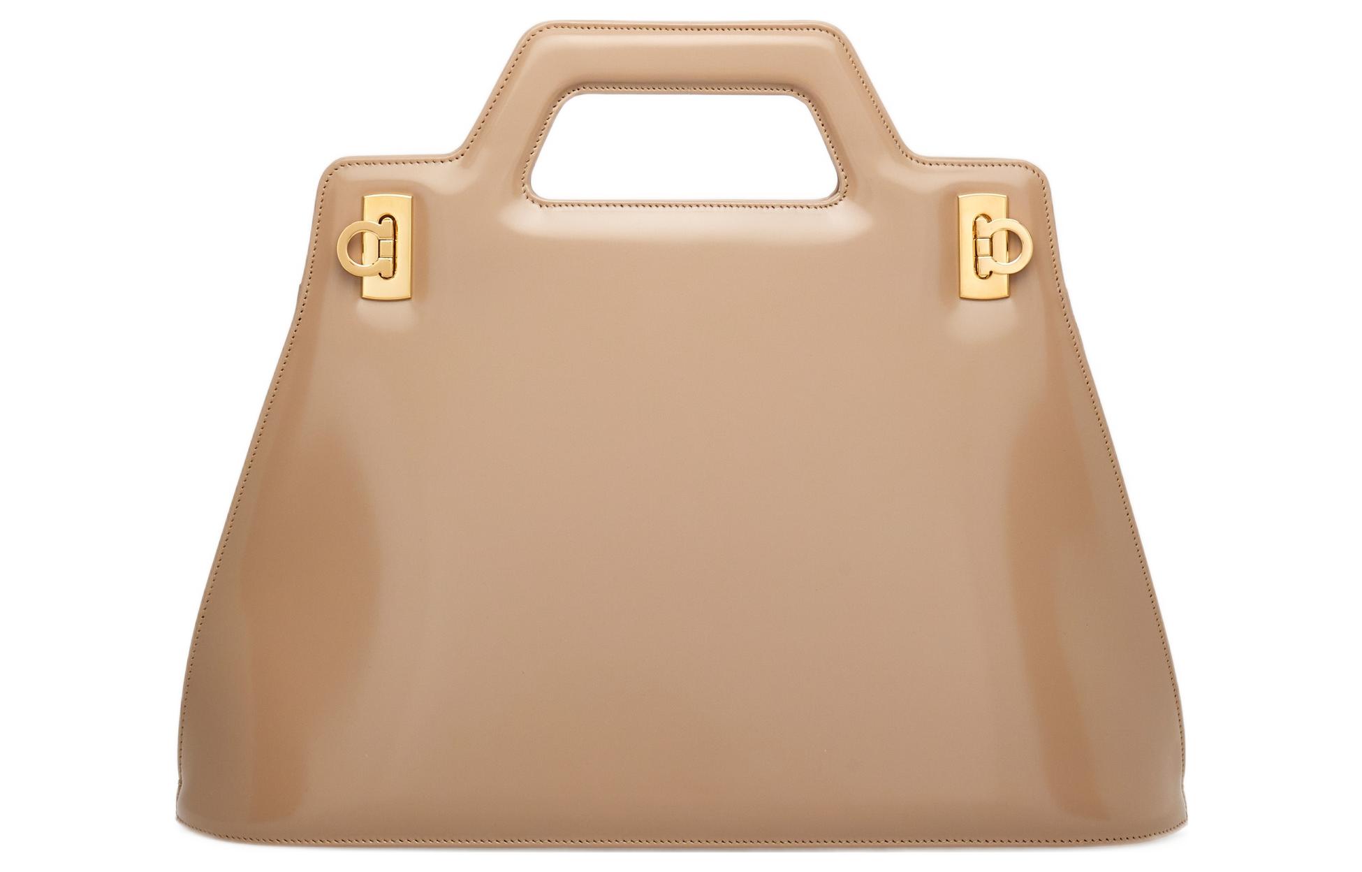 

Ferragamo Кожаная сумка через плечо, кроссбоди, женская, beige
