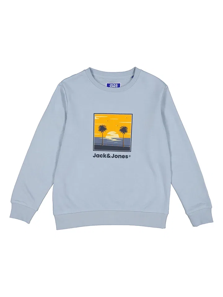 Свитшот Perry, JACK & JONES Junior, голубой