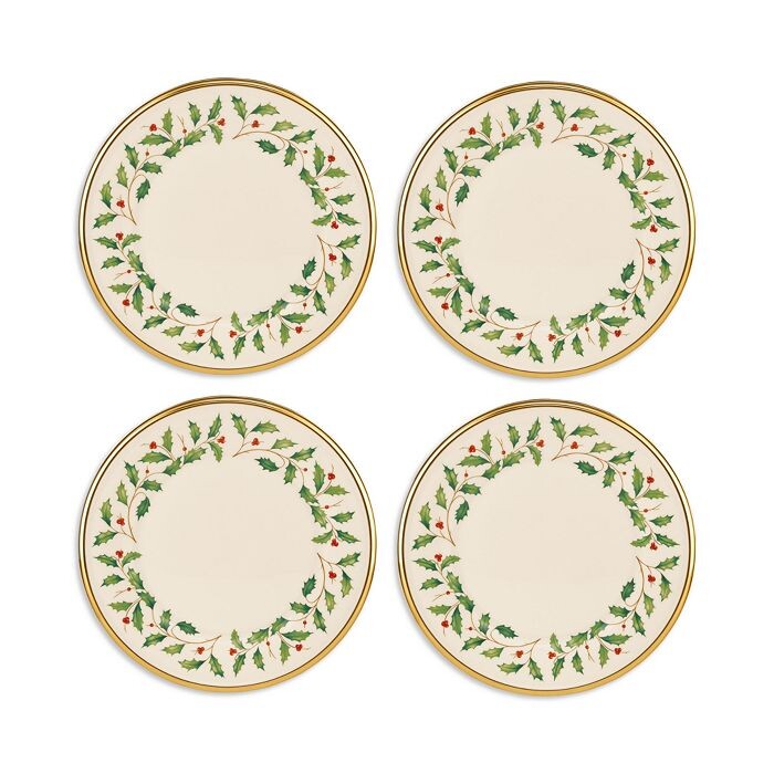 

Lenox Holiday Dinnerware Салатные тарелки, набор из 4 шт, слоновая кость/кремовый