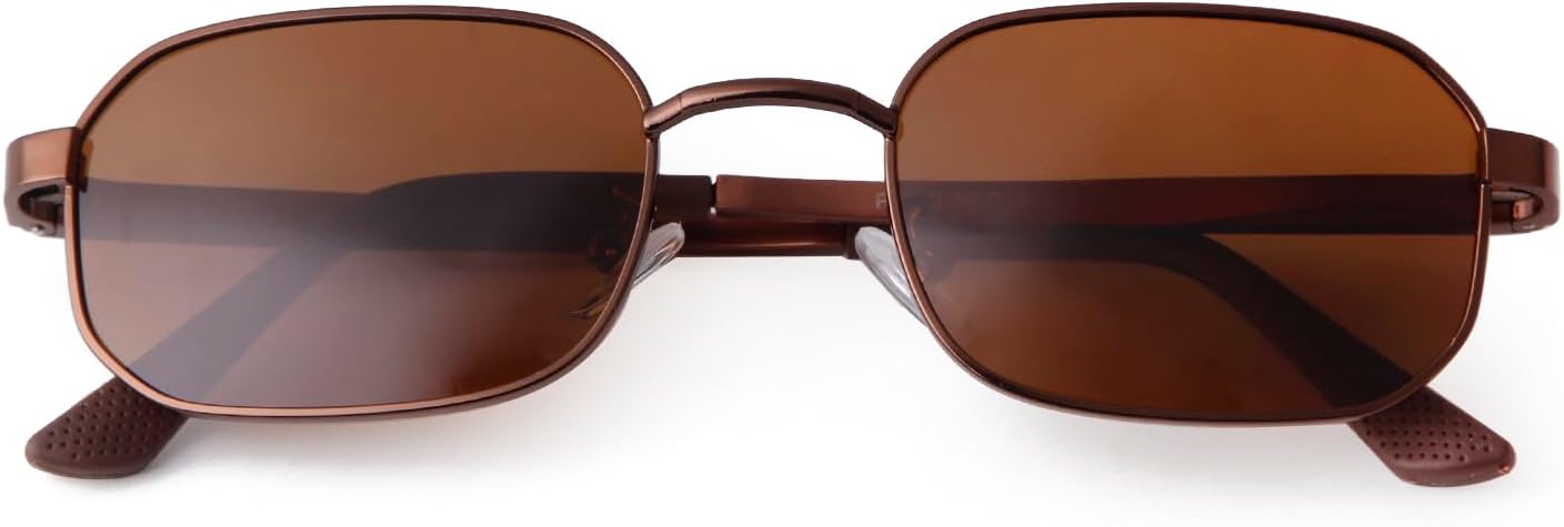 

Поляризованные солнцезащитные очки маленького прямоугольного размера для женщин и мужчин, модные в стиле ретро 90-х, винтажные, узкие, квадратные, с защитой от УФ-излучения DQbhzh, Tea Brown