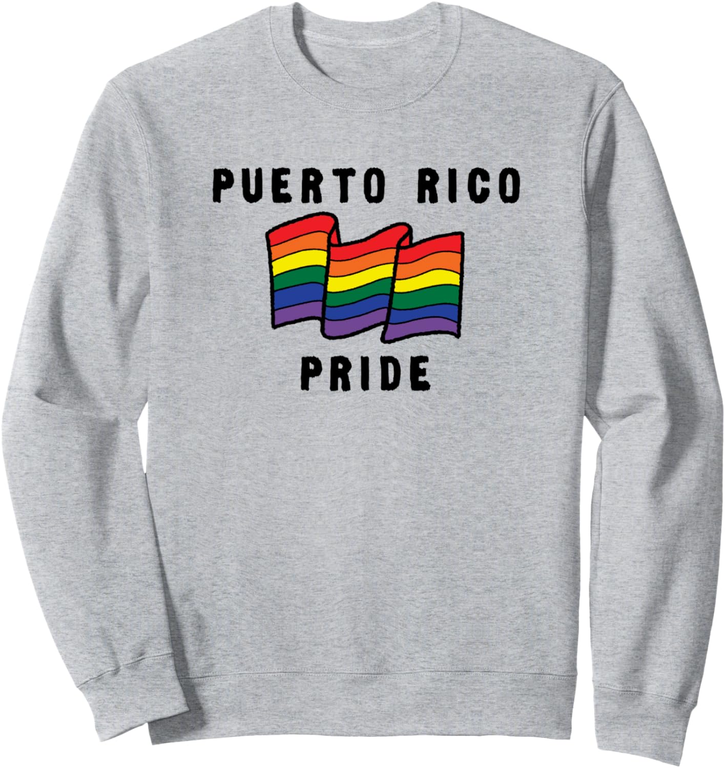 

Толстовка с радужным флагом в поддержку Пуэрто-Рико Trendy Holiday Apparel, серый