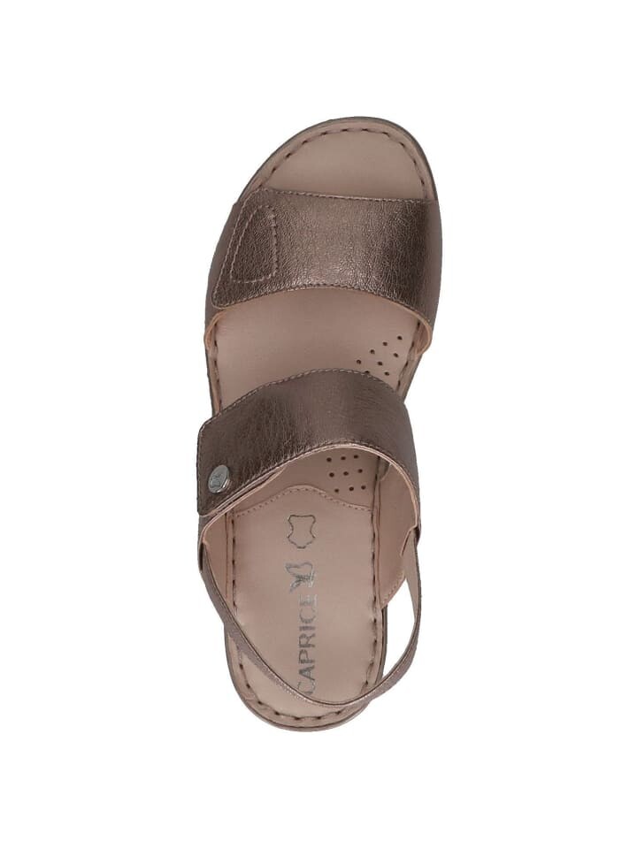 Сандалии на плоской подошве Caprice Sandalette, цвет TAUPE METALLIC — фото 2