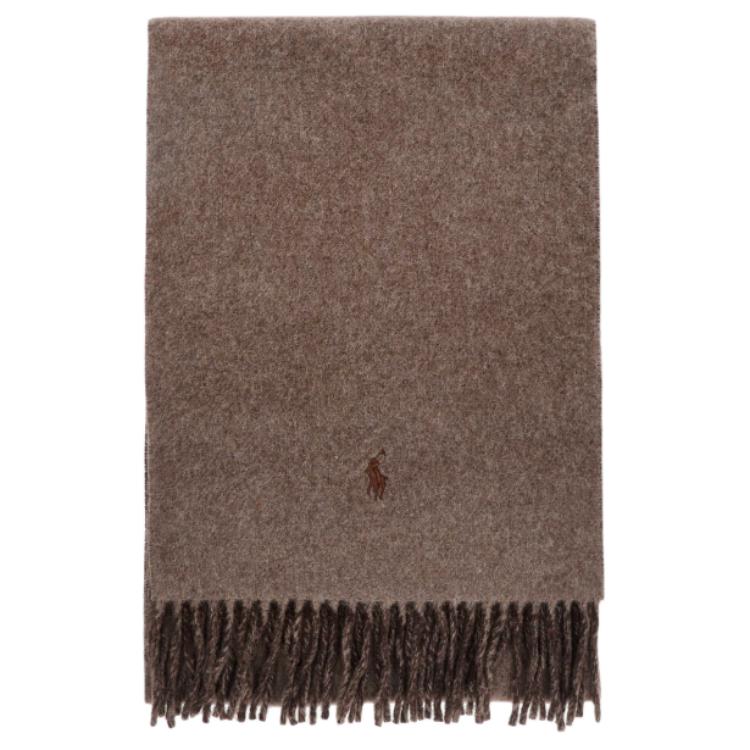 

Polo Ralph Lauren Шерстяной вязаный шарф унисекс коричневый