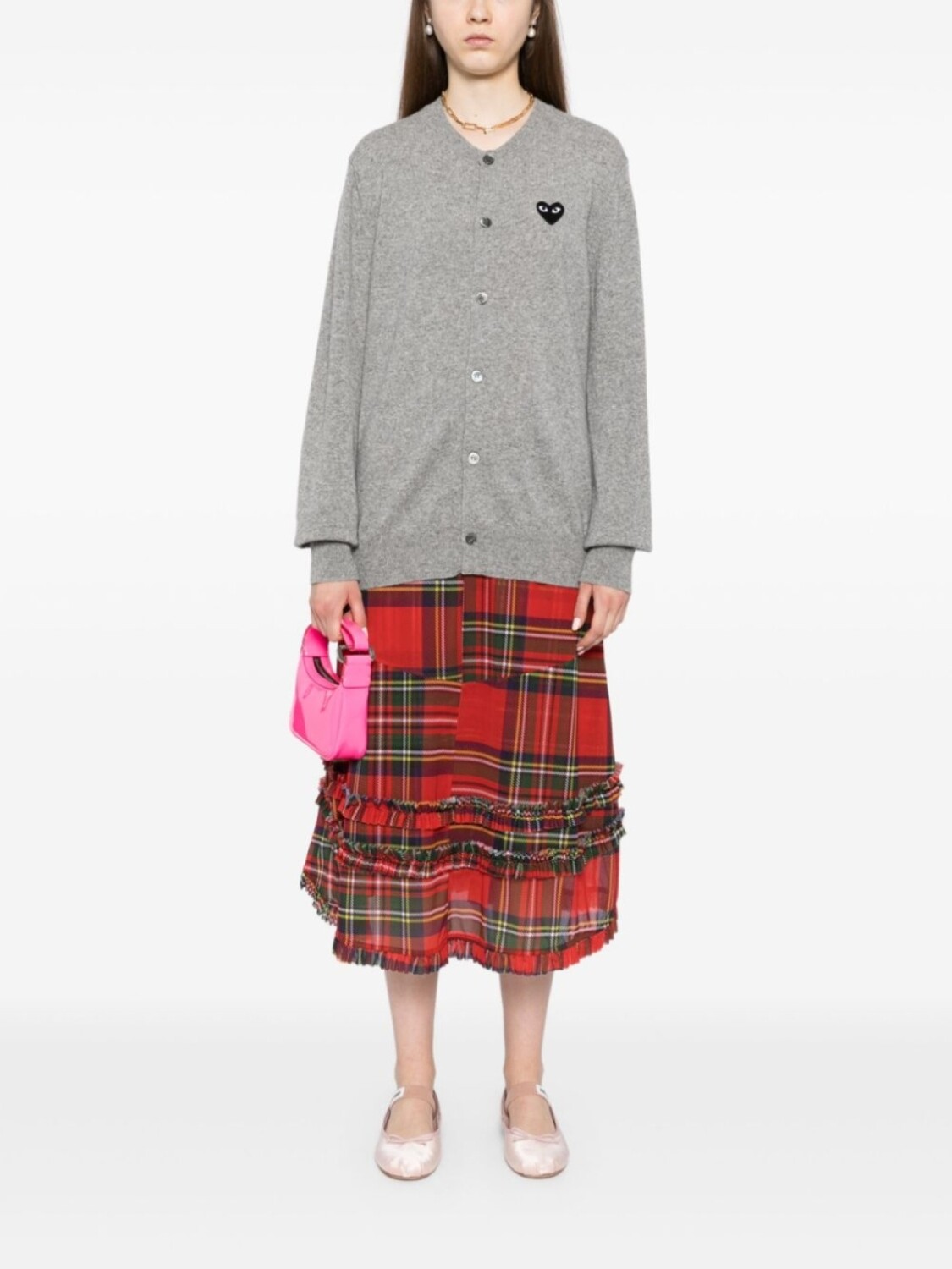 

Comme Des Garçons Play шерстяной кардиган, серый