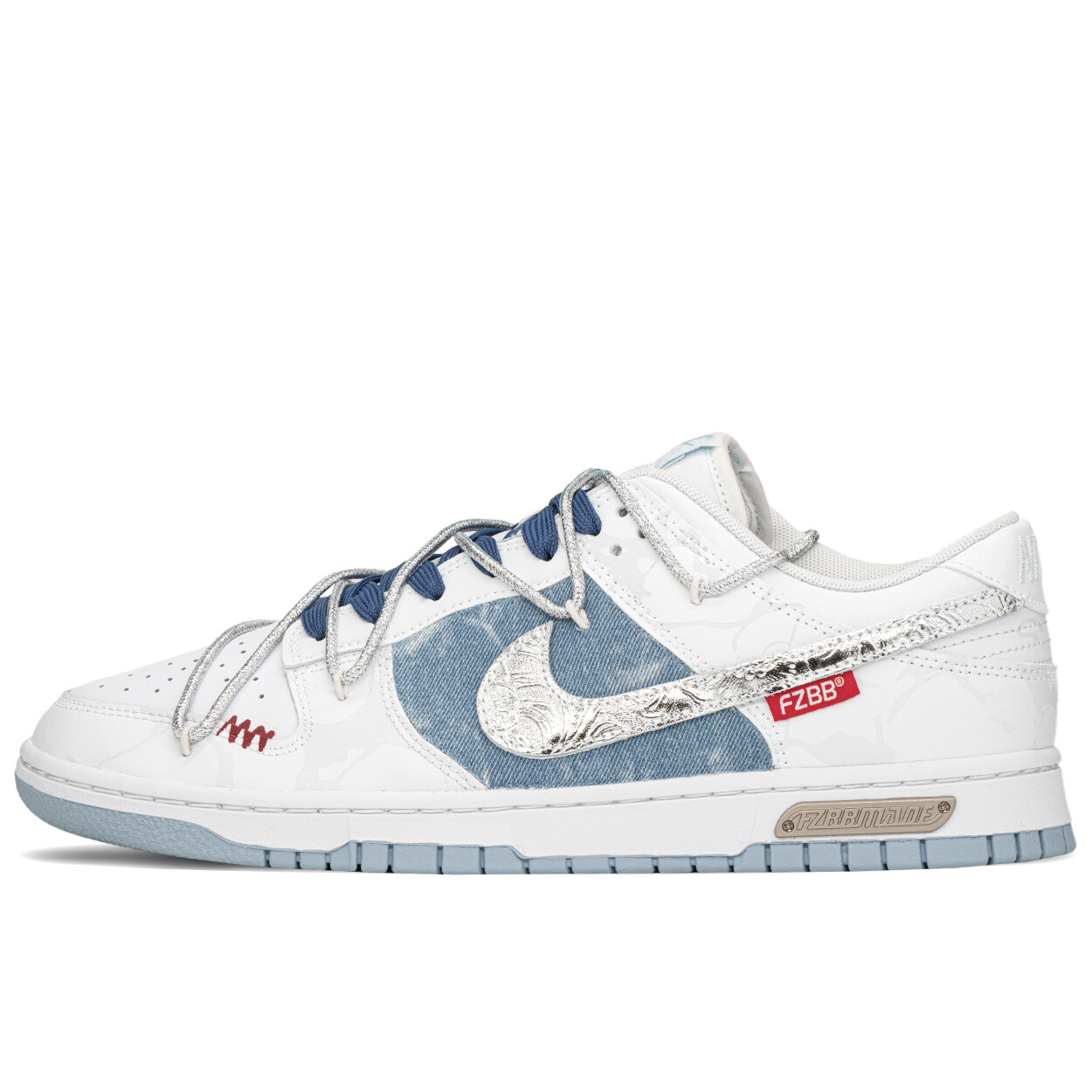 

Кроссовки Nike Dunk Skateboarding Shoes Men Low-top White/blue, синий/белый