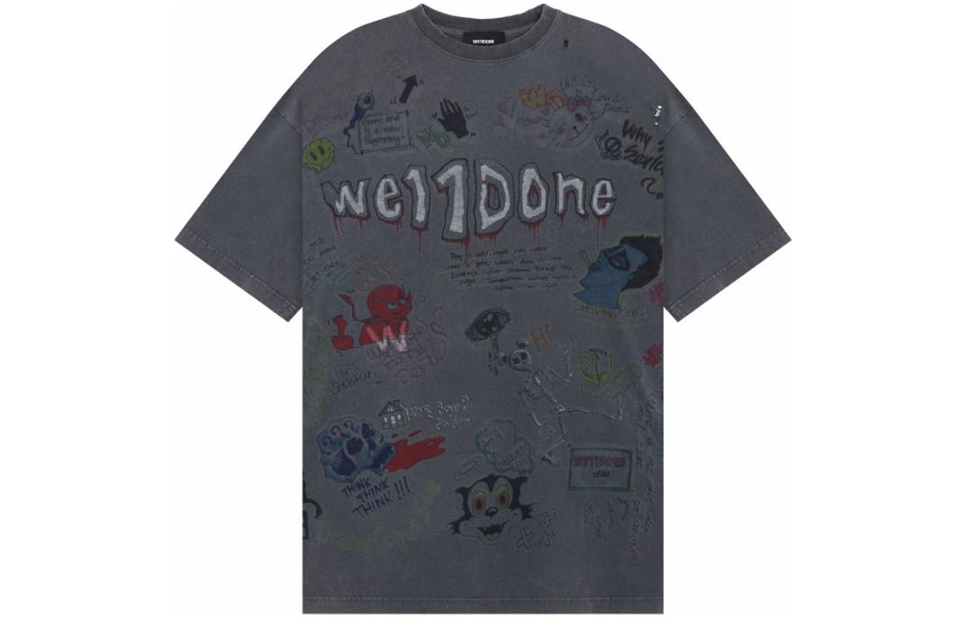 

Футболка унисекс серая WE11DONE