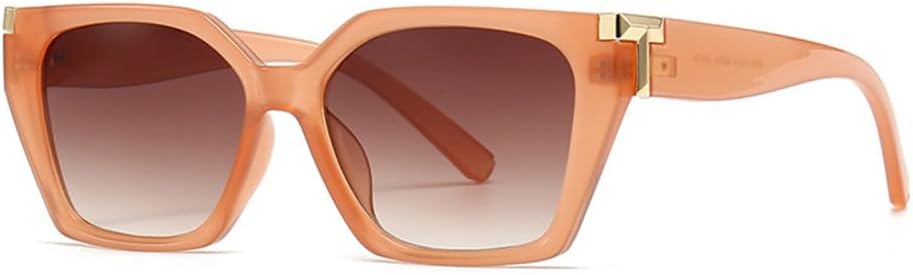 

Солнцезащитные очки MUTYNE в стиле ретро, ​​квадратные, женские, с защитой от УФ-излучения UV400, мужские, модные, в стиле панк, с заклепками, градиентные, C4 Orange Tea