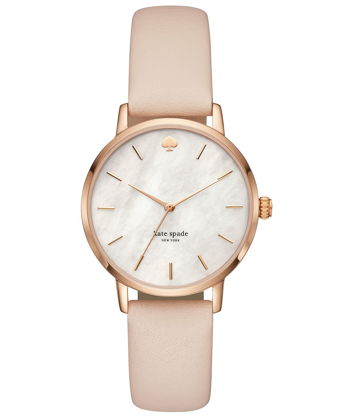 

Женские часы Metro Vachetta с кожаным ремешком 34 мм KSW1403 kate spade new york, золотой