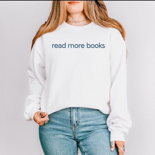 

Свитшот с вышивкой read more books Simply Sage Market, White