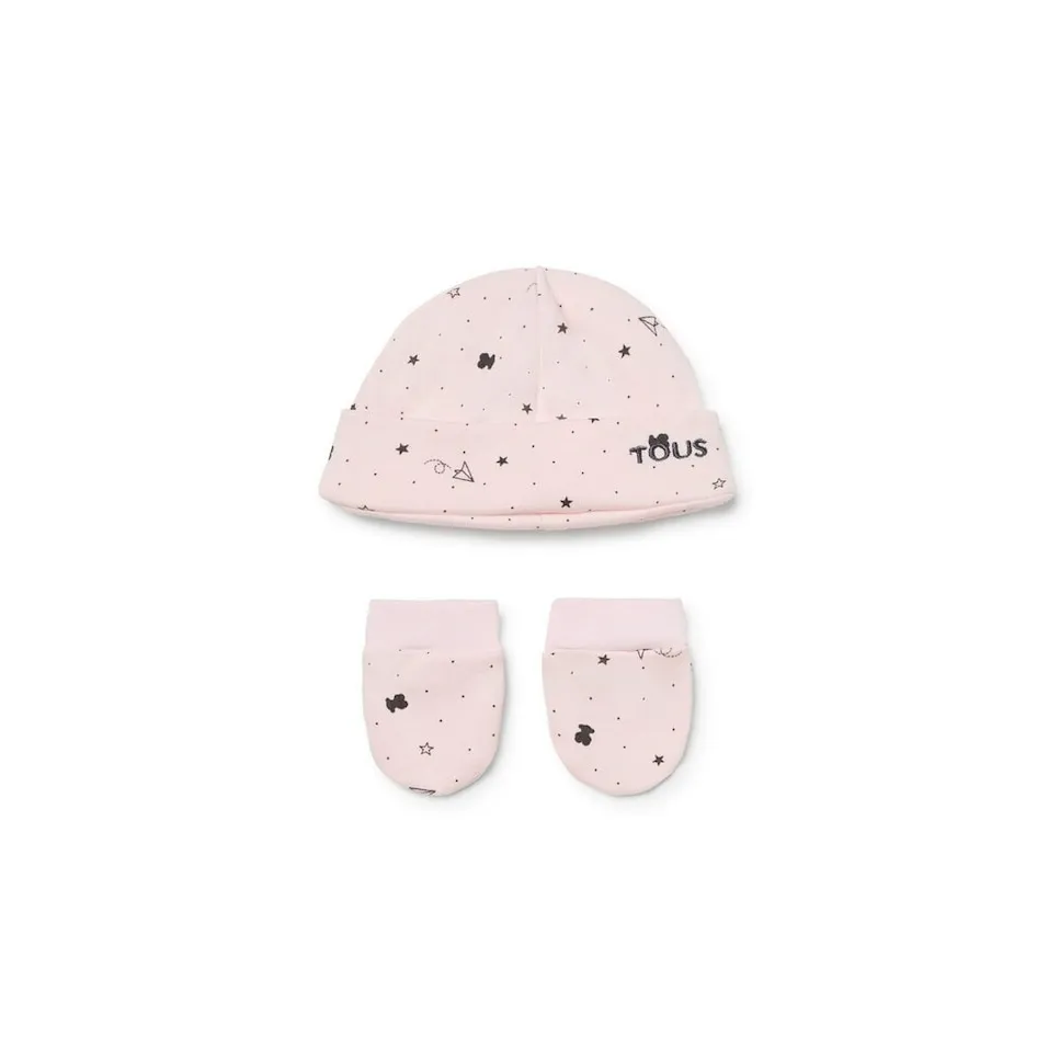 

Детский комплект для новорожденной девочки из хлопка с розовым принтом Tous, розовый