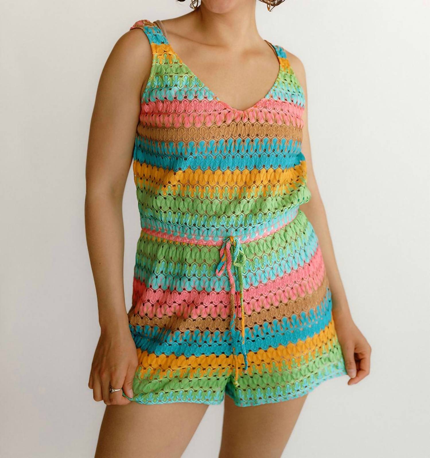 

Комбинезон Ren в разноцветную полоску Show Me Your Mumu, цвет multi-color stripe