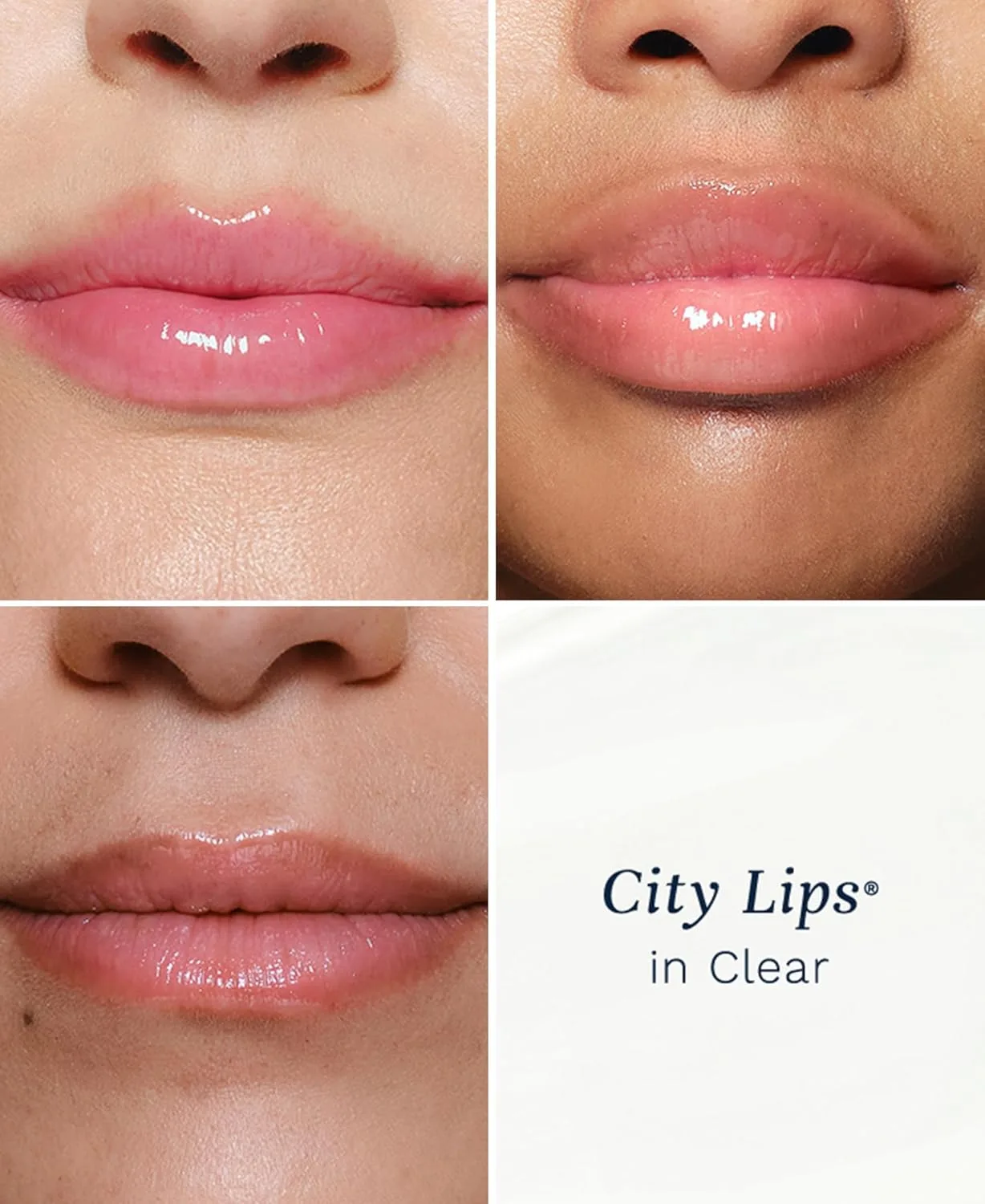City Beauty City Lips Clear - блеск для губ с эффектом увеличения объема, увлажнение и сияние, с гиалуроновой кислотой и пептидами, разглаживает морщинки, cruelty-free 4,7 мл (3 шт.), Clear — фото 3